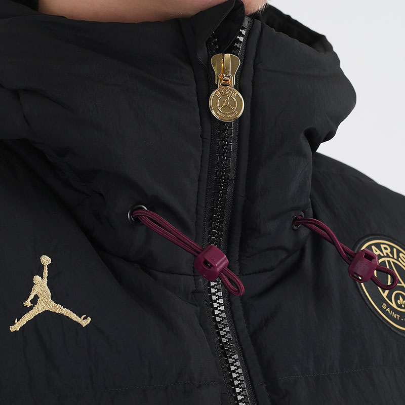 мужская черная куртка Jordan Paris Saint-Germain Down Parka Solid CW3173-010 - цена, описание, фото 2